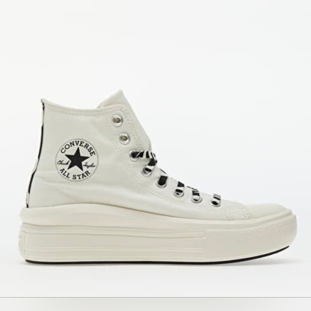 Chuck Taylor Converse All Star High Top Move Platform Sneakers White 10